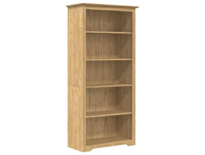 HGFDVCMR Standregal BODO 82x40x173 cm Honigbraun Holzwerkstoff 5 Fächer Vielseitiges Aufbewahrungsregal für Wohnzimmer und Büro. Bietet 5 offene Ebenen für Bücher und Dekoration.