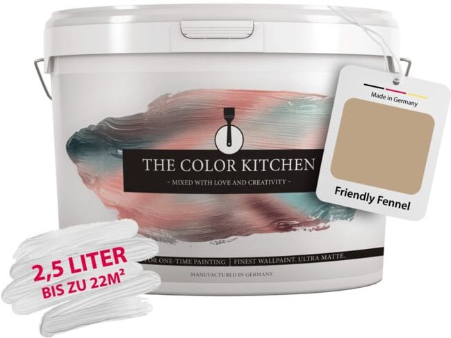 A.S. Création Wandfarbe The Color Kitchen Friendly Fennel Braun Matt 2,5 l Hohe Deckkraft (DD125670)