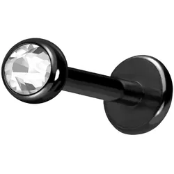 Titan Labret mit Push Fit KRISTALL