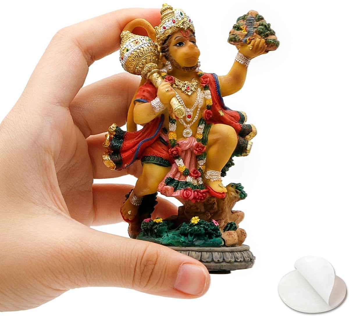 Dailygoods Hanuman Standbeeld - Handgemaakt Polystone Beeldje voor Autodecoratie - 9,9 cm