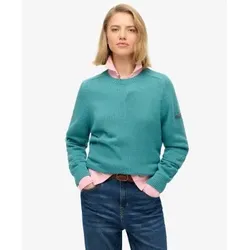 Superdry für Damen. W6110609A Türkiser Slouchy-Pullover (XS), Lässig, Baumwolle, Langarm