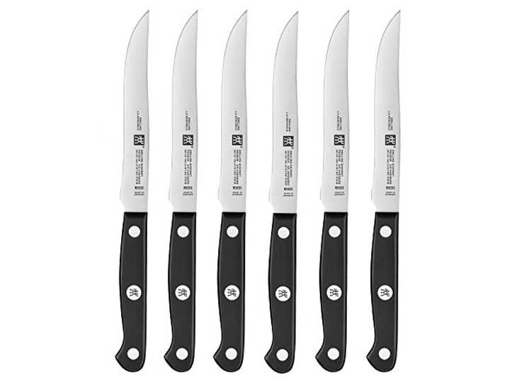 ZWILLING GOURMET 6-teiliges messerscharfes, deutsches Steakmesser-Set, hergestellt in firmeneigener deutscher Manufaktur mit Spezialformel Stahl perfektioniert seit fast 300 Jahren