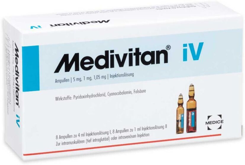 Medivitan iV Doppel-Ampullen bei Vitamin B-Mangel