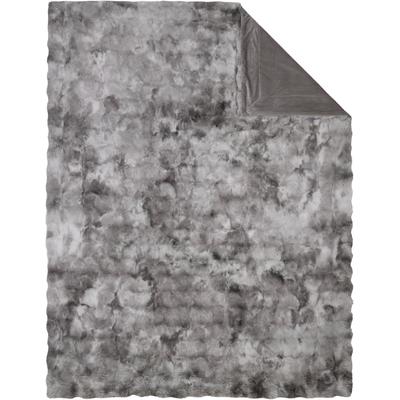 Wohndecke BUGATTI "Bubble Felldecke bugatti", grau, B:150cm L:200cm, Polyester, Wohndecken, Wohndecke, in luxuriöser Felloptik