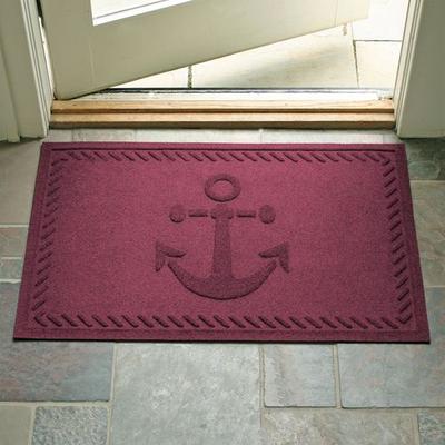 Bungalow Dba Matterly Ships Anchor Doormat 35 x 23, 35 x 23, Burgundy