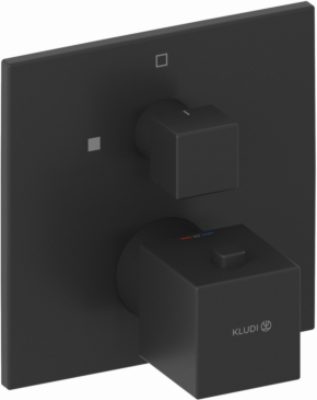 Kludi DECUS Brause-Thermostatarmatur 548853975 Unterputz, Feinbau-Set, mit Funktionseinheit mattschwarz