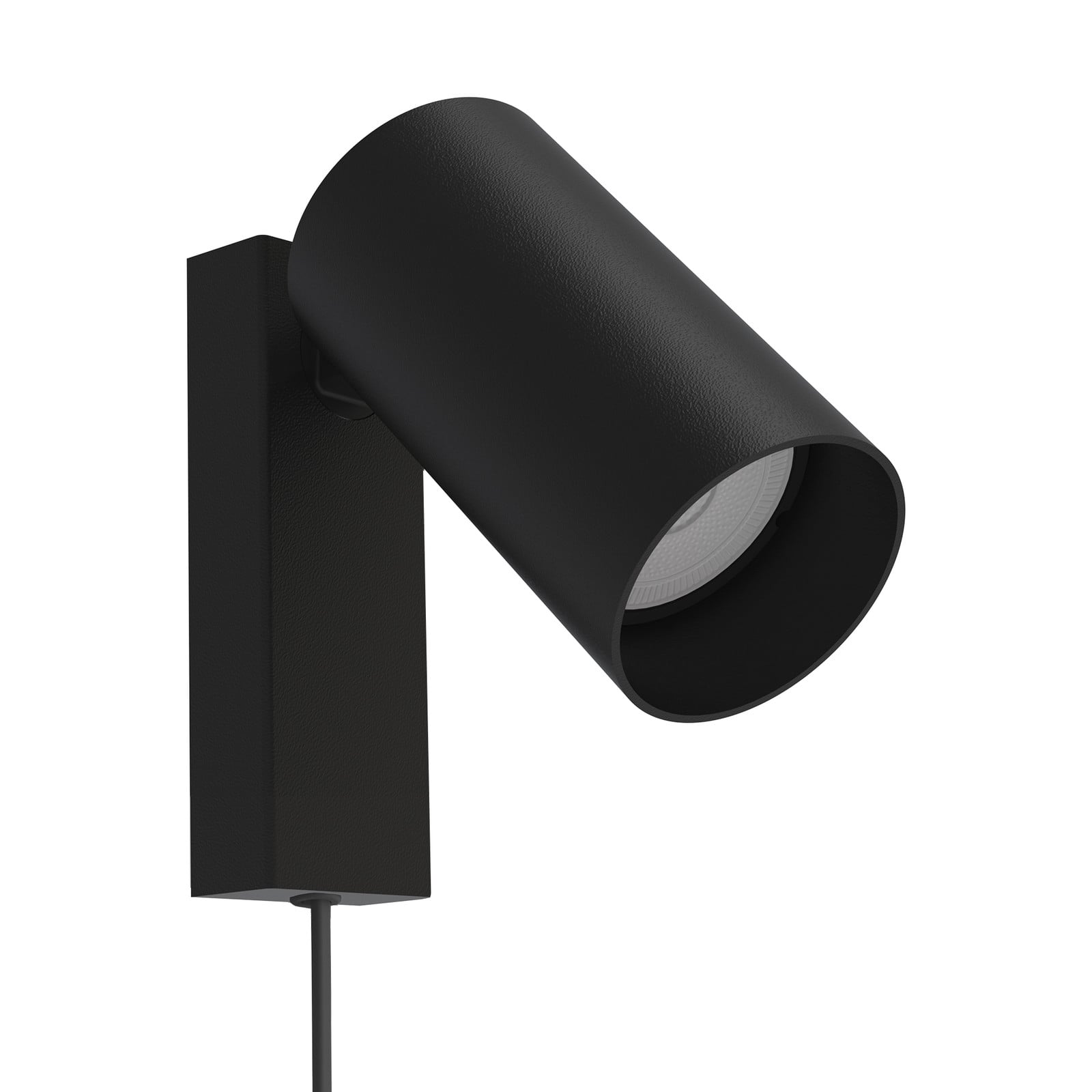 Nowodvorski Lighting Mono Wandspot zwart met stekker voor slaapkamer en woonkamer