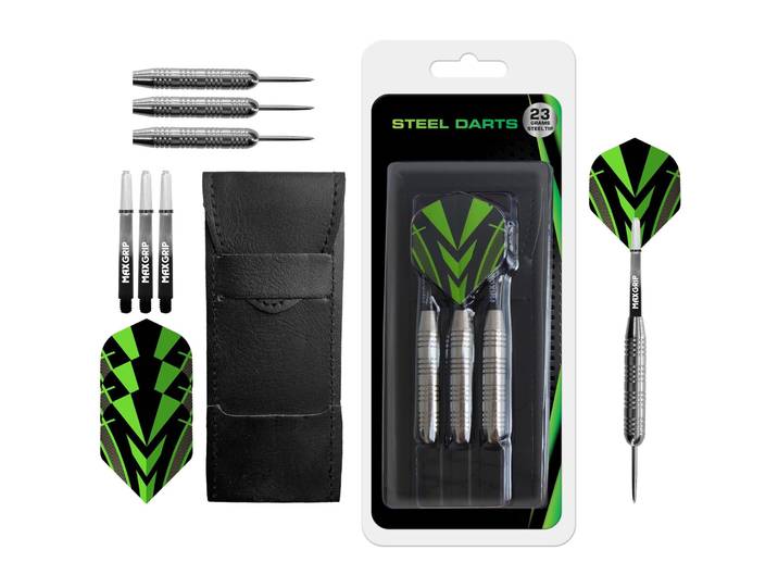 KOOR Dartpfeile Alli Silber/Grün 23 g, 3 Stk - Farbe: Grün, Silber