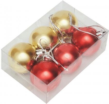 Palle di Natale XMAS LINE, set da 6 Personalizzate o neutre