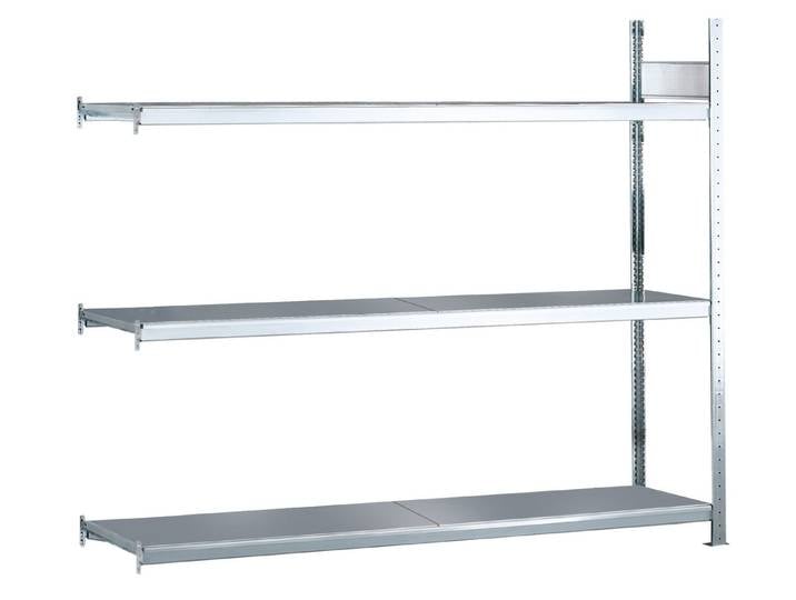 SCHULTE Lagertechnik Steckregal Anbau Weitspannregal WS 2000 mit Stahlböden, 2000 x 1500 x 600 mm