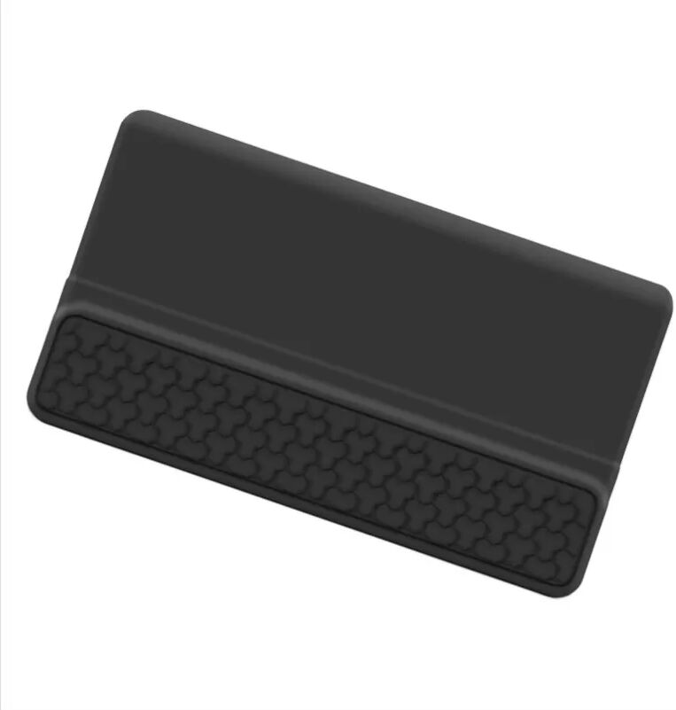 INF Silikon-Tastatur-Handgelenkauflage - Integrierte ergonomische Unterstützung für komfortables Tippen Schwarz