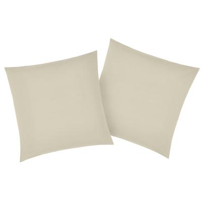 Kissenbezüge OTTO HOME "Luisa", beige, B:80cm L:80cm, Renforcé, Renforcé, Kissenbezüge, aus 100% Baumwolle, mit Reißverschluss, atmungsaktiv, uni