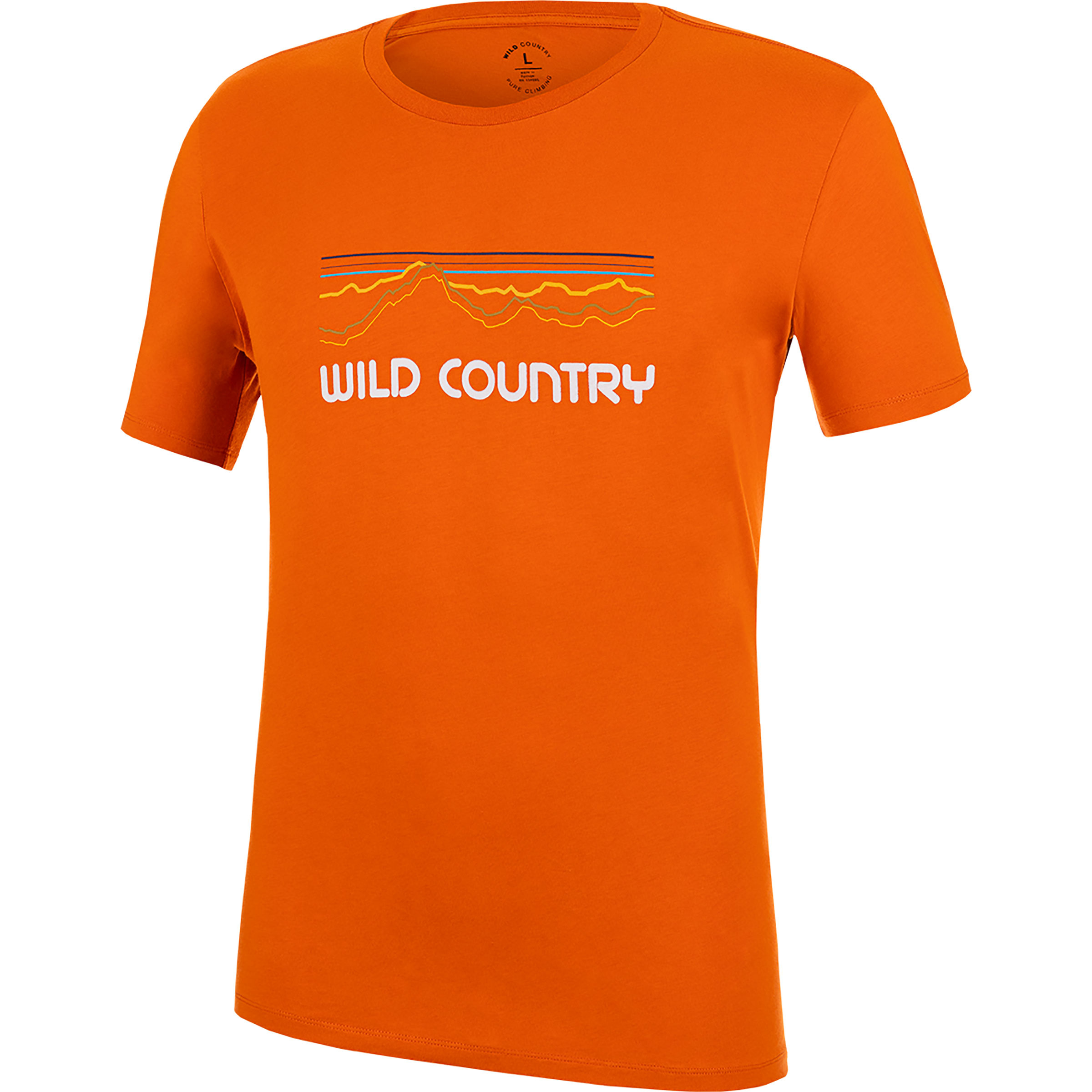 Wild Country Friends Herren T-Shirts orange Größe S Bouldern | Sportklettern | Lifestyle Hautfreundlich