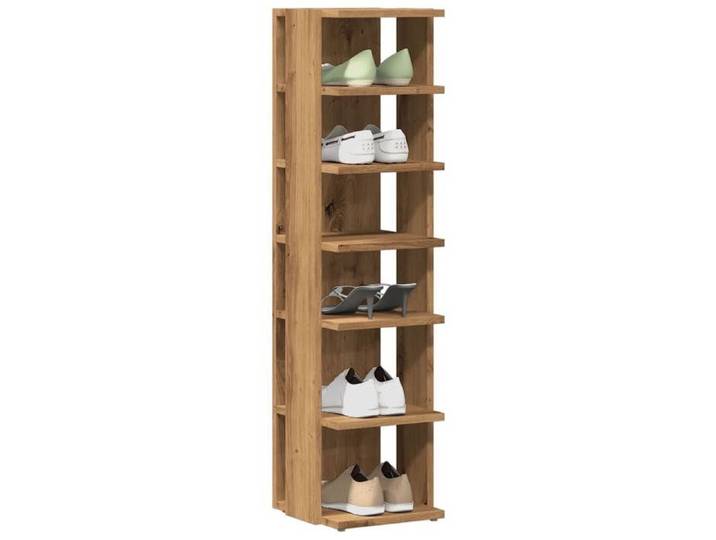 Armoire à chaussures chêne artisanal bois d'ingénierie armoire de rangement de chaussures support à chaussures 856666
