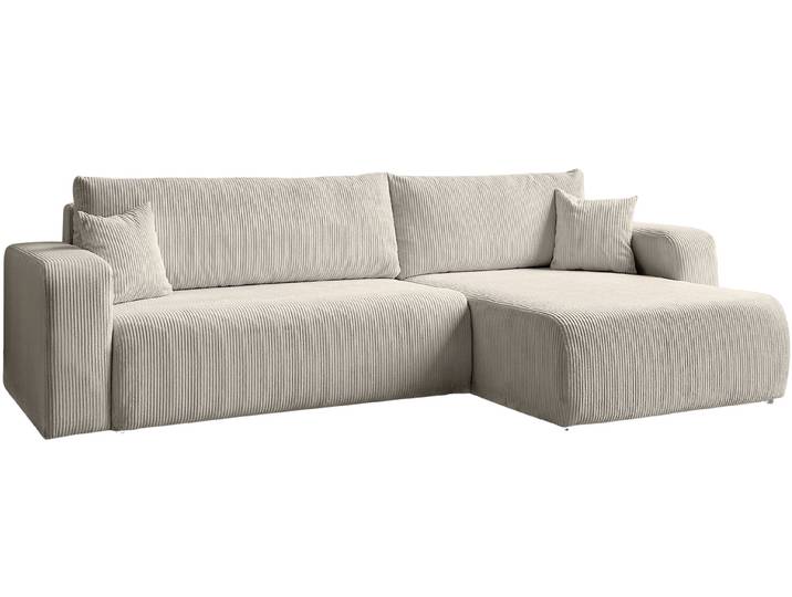 Ecksofa Honolulu mit Bettkasten und Schlaffunktion Beige