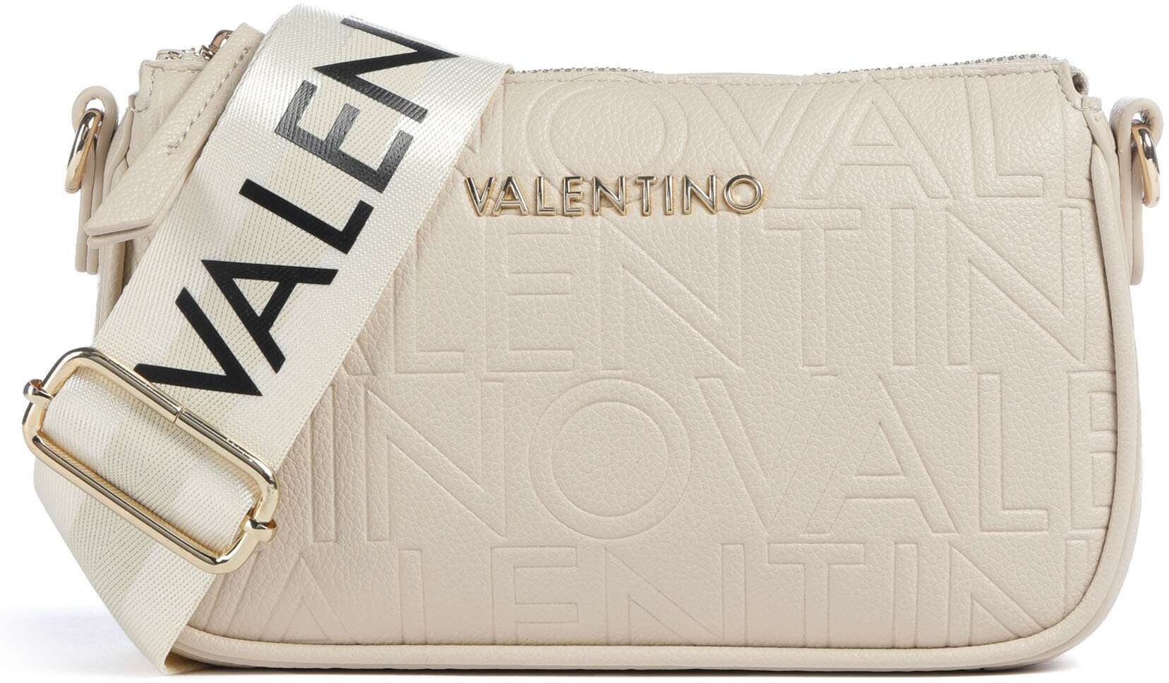 Valentino Bags Pansy Umhängetasche aus Leder, beige