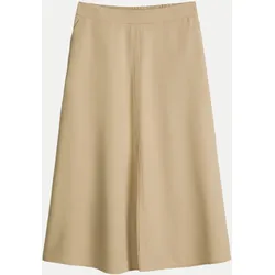 Ausgestellter Rock mit Taschen Beige 40