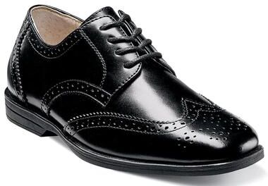 Florsheim Reveal Wingtip Jr - Boys 5 Youth Black Oxford Shoes Medium