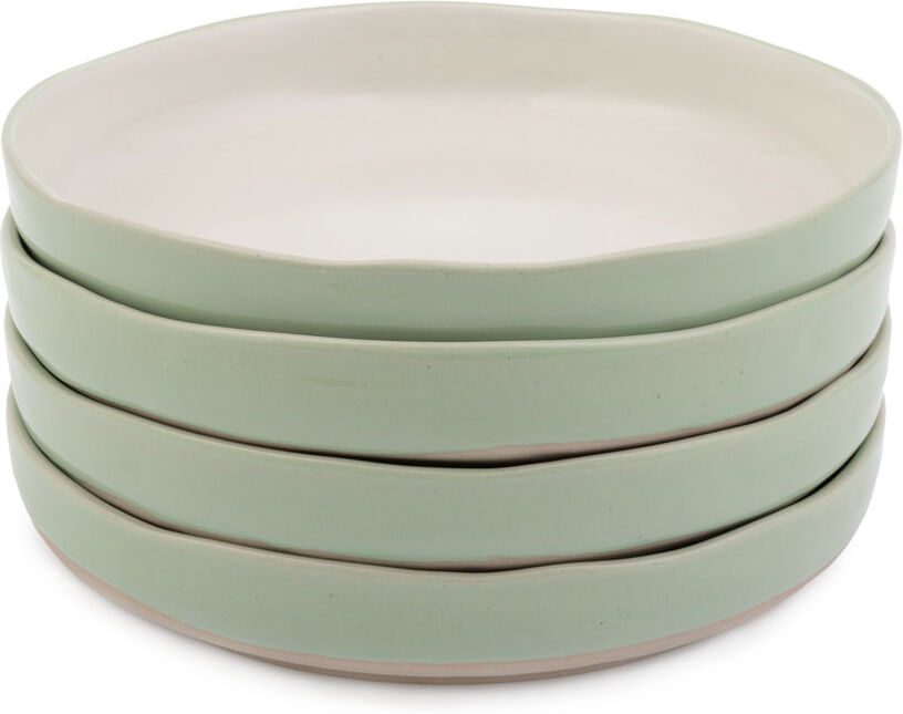 Jamie Oliver Big Love Dishy Bowls, Stoneware, Set of 4, 22cm Green 12ml