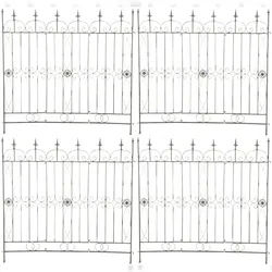 CLP 4er Set Gartenzäune Mangold antik-grün