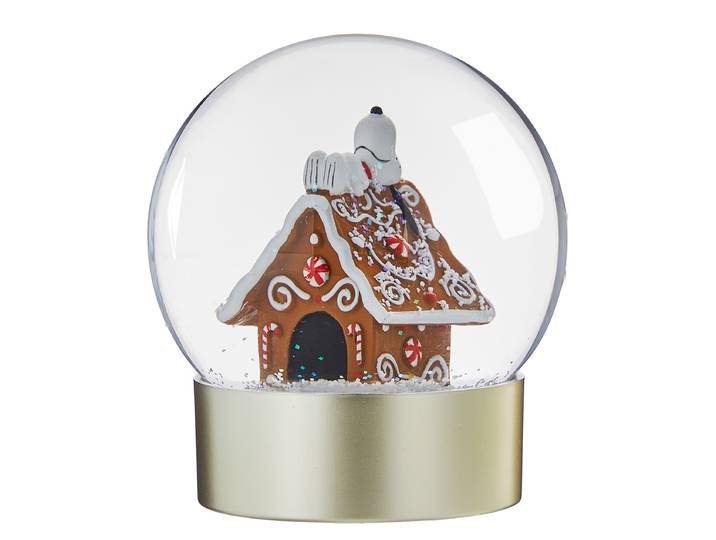 Schneekugel Snoopy Hütte 10 x 11 x 10cm Durchsichtig/Durchscheinend