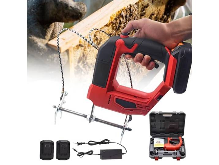 SENJINGHUA Wiederaufladbarer elektrischer Bienenentferner, kabelloser Bienen-Shaker, 4 einstellbare Geschwindigkeiten, Imkerwerkzeug, 2700 U/min, für Imkerfarmen (Rot)