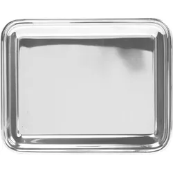 PINTINOX Catering Tablett 18/10 Edelstahl, mit umgelegtem Rand, Länge: 250 mm