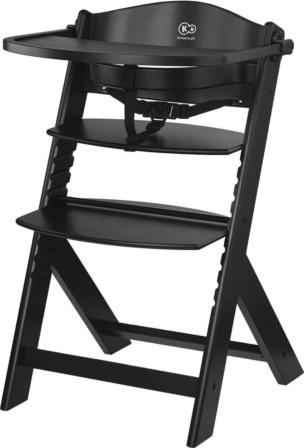 Kombihochstuhl KINDERKRAFT "ENOCK", Kinder, Gr. B/H/T: 45cm x 79cm x 49,5cm, schwarz, Stühle Kombihochstuhl, mitwachsend