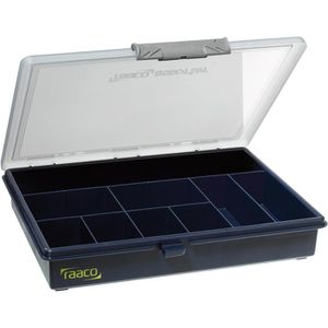 Raaco Sortimentskasten Assorter 5-9, 136150, 24 x 4,3 x 19,5cm, Kunststoff, mit 9 Fächern