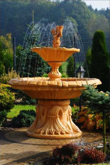 Springbrunnen Garten Teich Brunnen 187cm Steinbrunnen Gartenbrunnen Fontaine