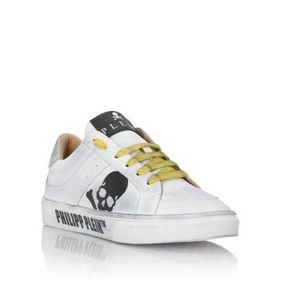 Sneaker PHILIPP PLEIN "Retrokickz", Herren, Gr. 40, Normalschaft, gelb (01, weiß), Schuhe Sneaker