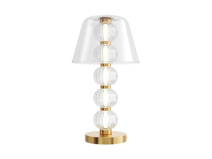 LED Design Tischlampe „Amulet“ Gold, Transparent Maytoni
