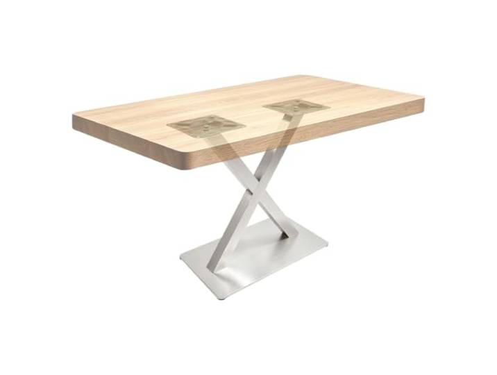RainWeel Tischgestell X Form Tischbein aus Edelstahl Esstisch Untergestell DIY Tischkufen Höhe:72cm