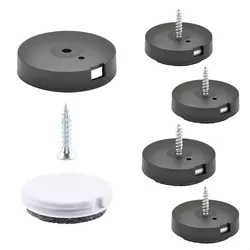 WAGNER QuickClick® Filz-& Plastikgleiter 2in1 DUO - zum Schrauben, 4x Basis&Schraube&Einsatz Ø 25 mm, DE Ware - 15780900