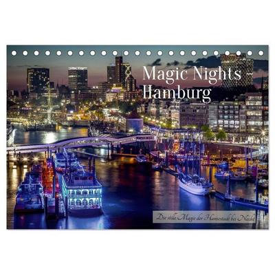 Magic Nights Hamburg (Tischkalender 2027 DIN A5 quer), CALVENDO Monatskalender