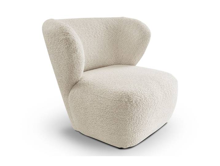 Masseno Polstersessel LUSSO Moderner Loungesessel ergonomisch Sessel Wohnzimmersessel, Boucle-Stoff Beige