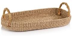 Zodax Timor Multipurpose Abaca Tray with Bamboo Handles