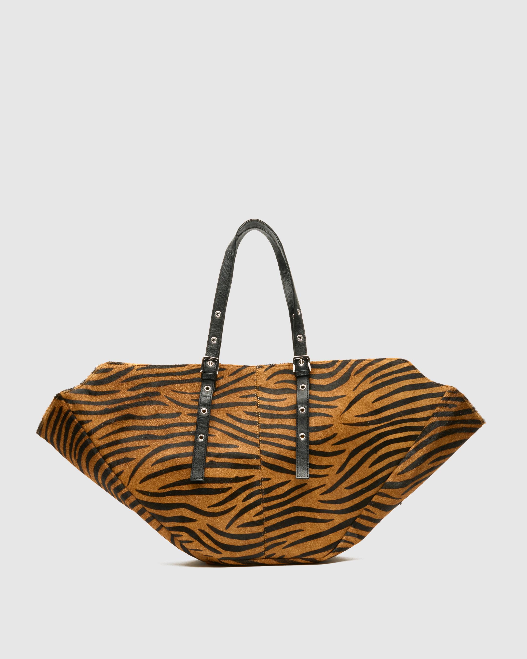 Nora Stripes Deluxe Donkerbruin Tas