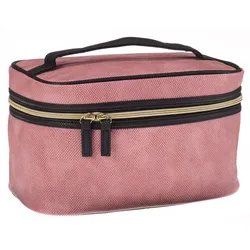 Kosmetikkoffer rosé Besatz schwarz - rosa