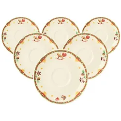 Seltmann Marieluise Weihnachtsnostalgie Kombi-Untertassen, Untertasse, Beige