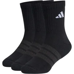 3er Pack adidas Cushioned Sportswear Crew Socken Kinder JZ0527 - black/black/white 31-33