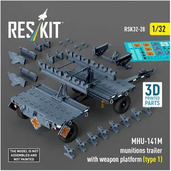 ResKit MHU-141M munitions trailer with weapon platform (type 1) (3D Printed model kit)