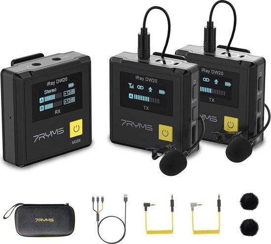 Drahtlose Klemmmikrofon für Kamera, Smartphone, Vloggen