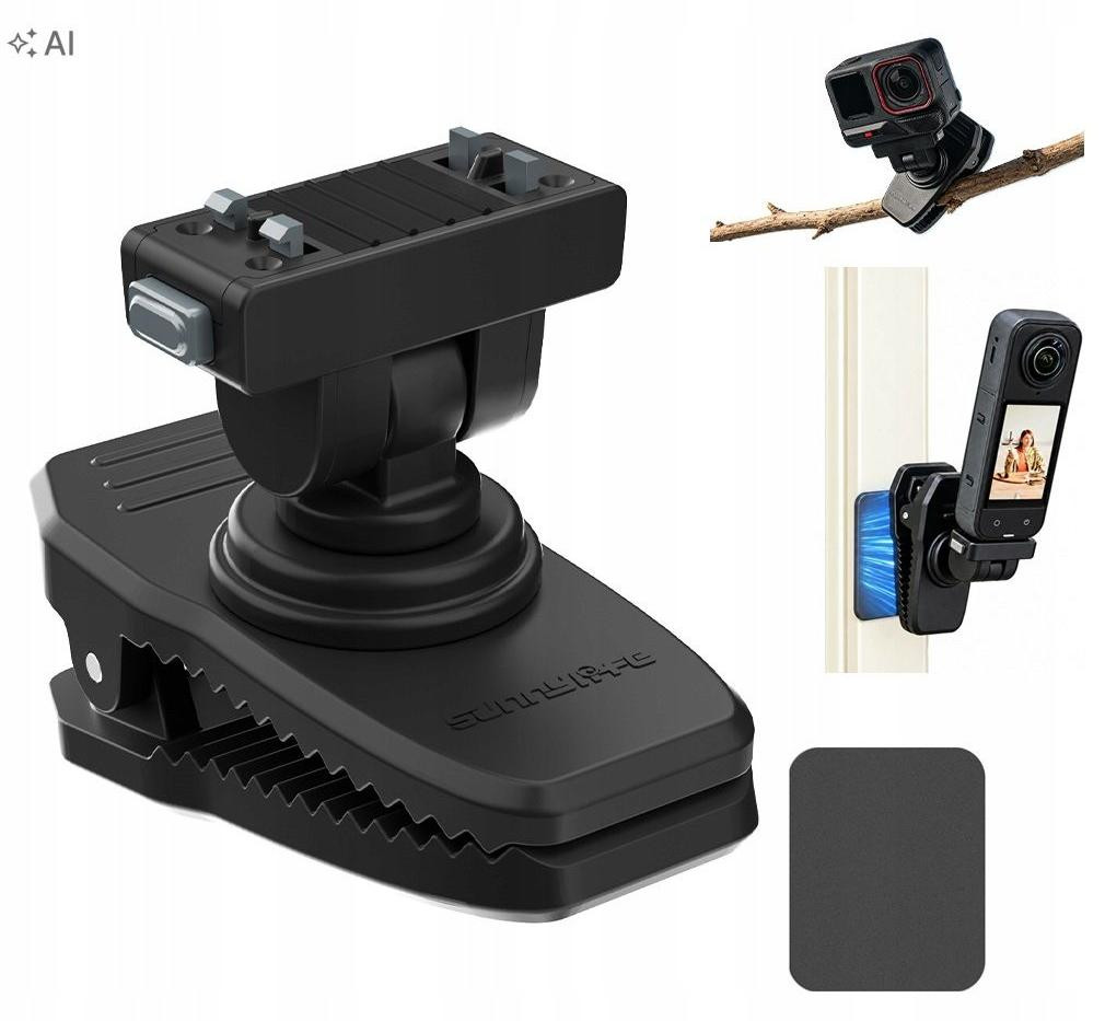 SUNNYLIFE Magnetische rugzakclip voor Insta360 X4 Air, X5, X6, ACE Pro 2 en Ace Pro, MJ-173-D