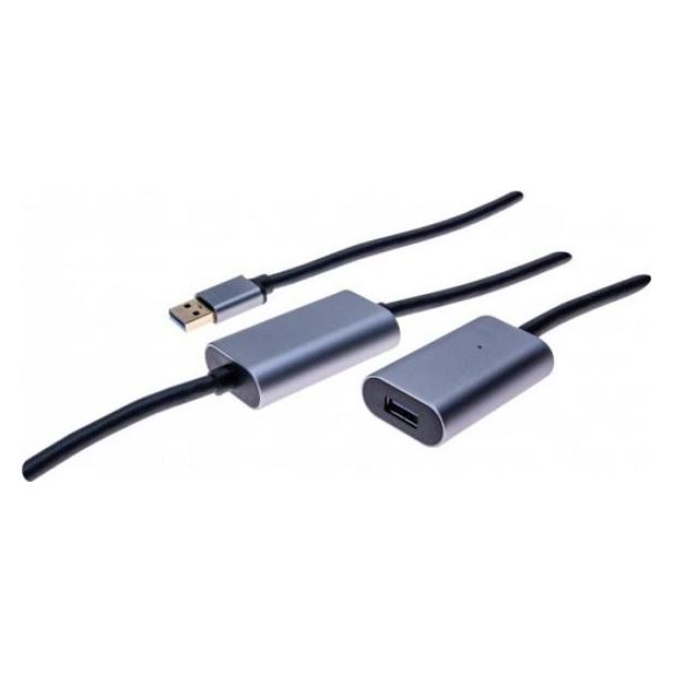 Exertis Connect Aktives USB 3.0 Verlängerungskabel, USB 3.0 St. A/Bu. A, 10,0 m Zum Verlängern eines USB Anschlusska (10 m) (149264)