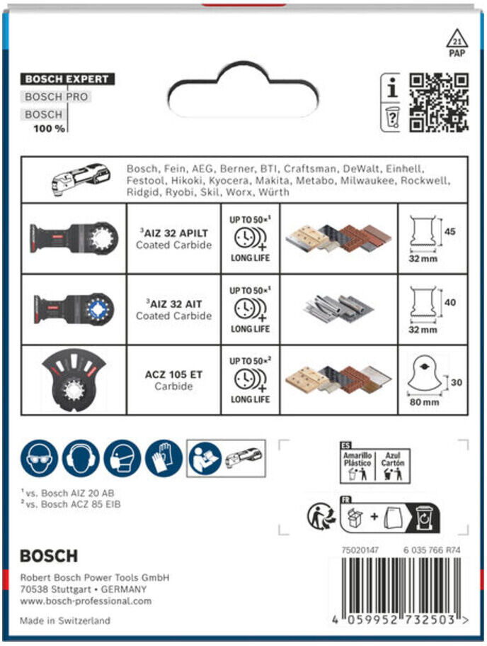 Bosch EXPERT Starlock Sägeblatt Set, 3-tlg. (2608902622)