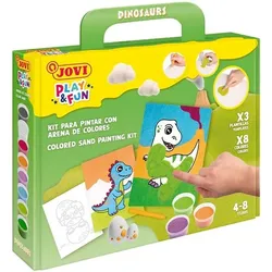 JOVI Bastelset »Play & Fun Sand Painting Kit Dinosaurs« beige