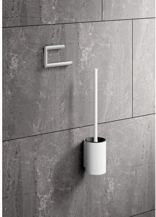 Hewi System 900 WC-Papierhalter 900.21.00060 DX aus Edelstahl, pulverbeschichtet, weiß tiefmatt, U-förmig