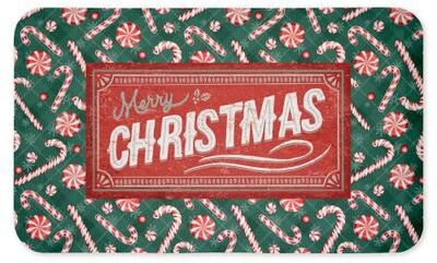 "Stupell Vintage Christmas Candies Snow Printed Anti-Fatigue Floor Mat, 30""x18"""