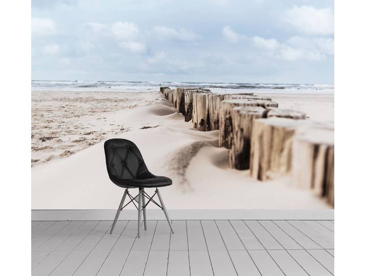 Fototapete QUEENCE Sylt , beige (natur), B:360m H:250m, Vinyl, Tapeten, Fototapete, Wandpaneele, selbstklebend, Tapete, Sticker, Wanddeko, XXL-Fotomotiv